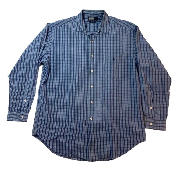 Polo by Ralph Lauren Marlowe 100% Cotton Size L Blue /Yellow Striped - Picture 1 of 9